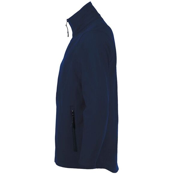 SOLS Mens Race Full Zip Water Repellent Softshell Jacket / French Navy - Picture 3 of 4